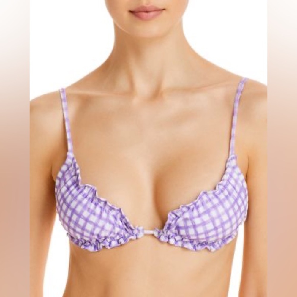 Peixoto NWT $150 XL - String Bikini Lavender and White